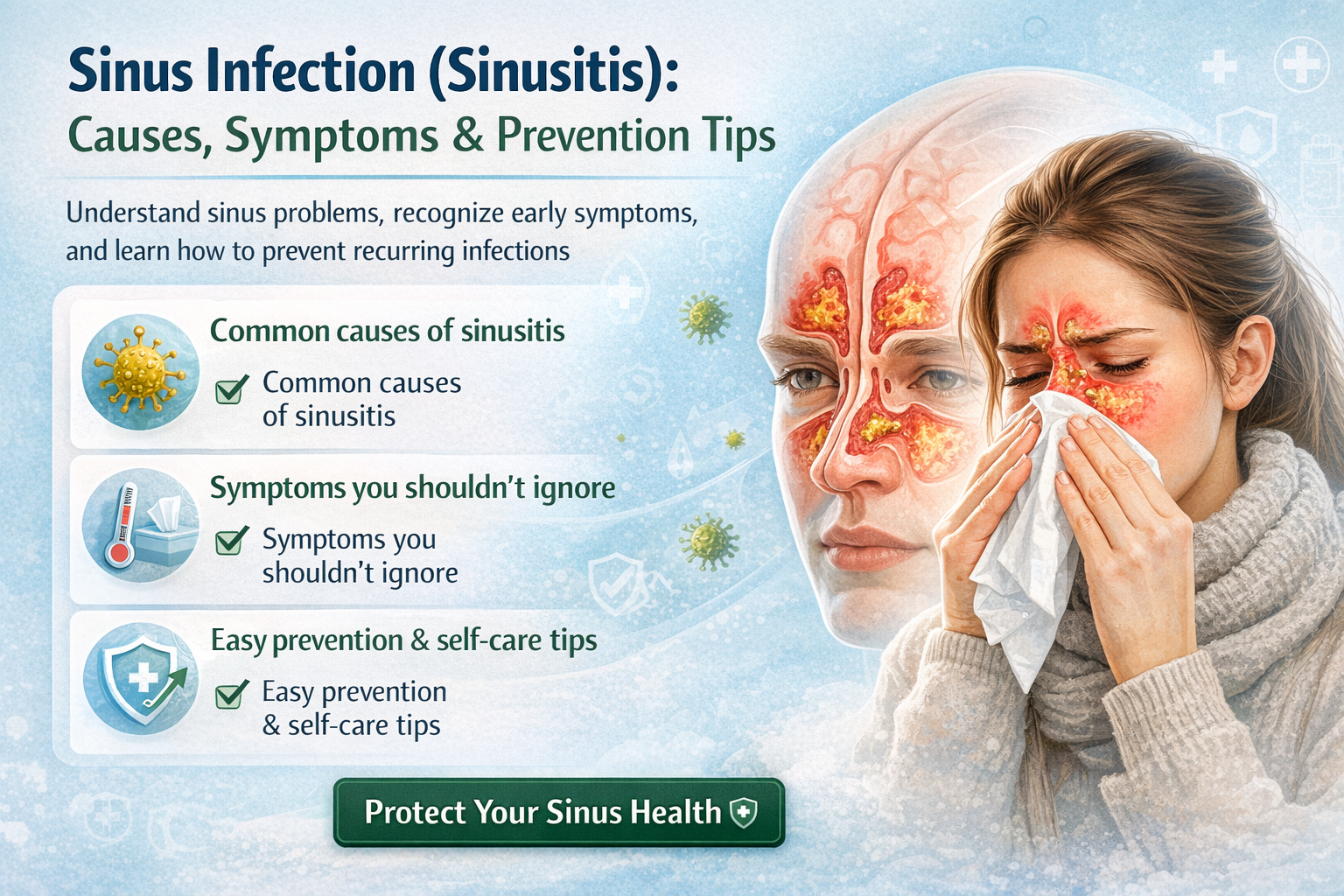 Sinus Infection (Sinusitis): Causes, Symptoms & Prevention Tips